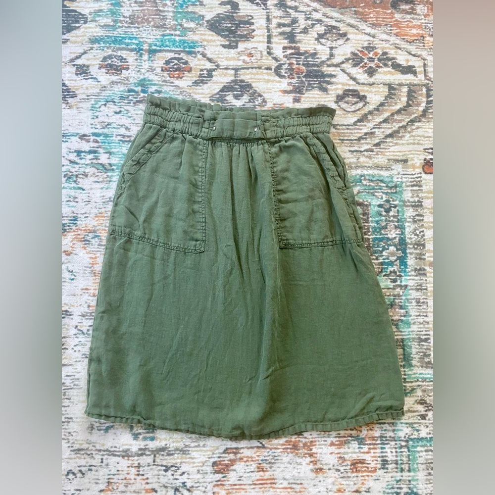 Zara Basics Skirt in Olive Green